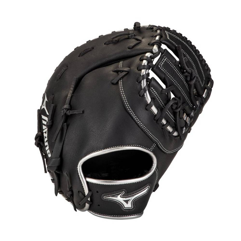 Catchers Mitt Mizuno Baseball MVP Prime SE First Base 12.5" - Homem - Pretas/Prateadas - UYSKC6028